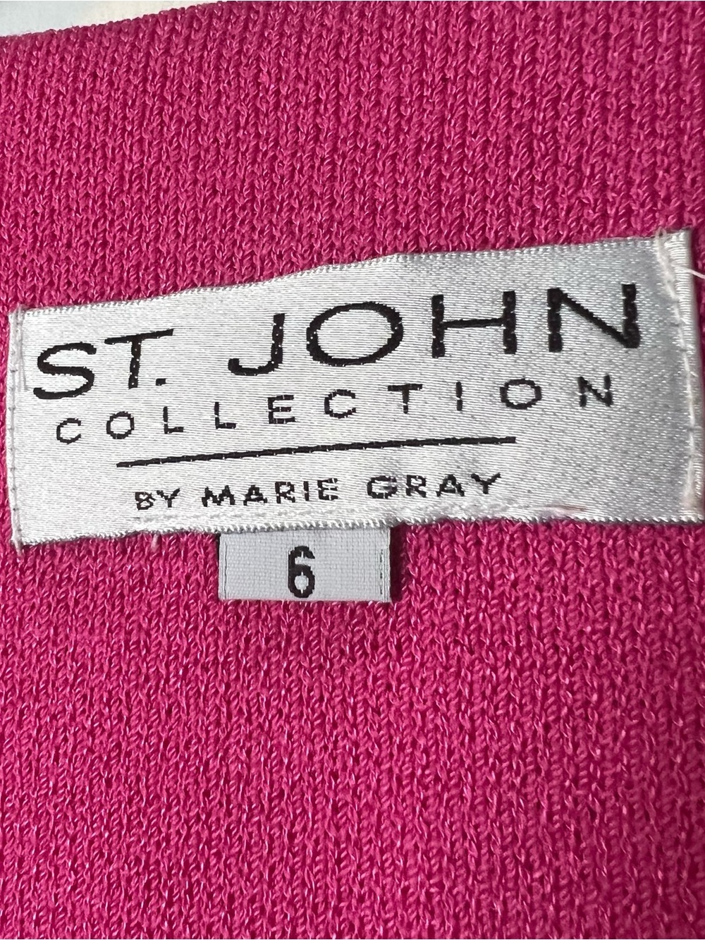 St. John Collection by Marie Gray VTG Pink Knit 2-Piece Jacket & Skirt Set Sz. 6 - Picture 3 of 12